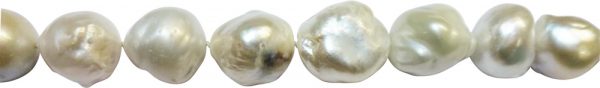 Perlenkette – Südseezuchtperlen Perlencollier 43cm Karabinerverschluss Weissgold 585/- barockförmig