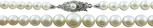 Perlenkette – Akoya-Perlen-Perlencollier, 42cm
