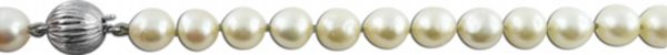 Perlenkette – Perlencollier Akoyaperlen Silber 42cm