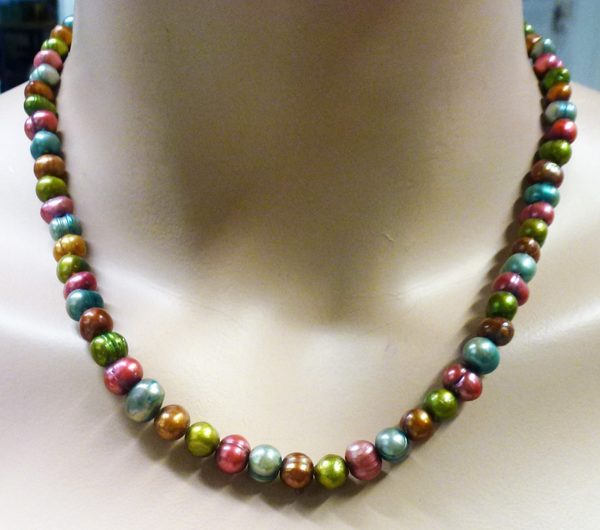 Perlenkette – Perlencollier Armband Set Süßwasserzuchtperlen