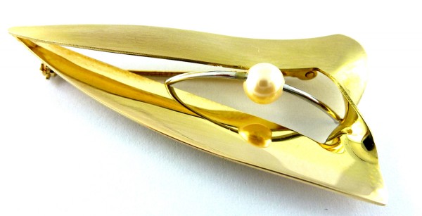 Goldanhänger – Perlenanhänger Gelbgold/ Weißgold 14Kt/585 japanische Akoyazuchtperle