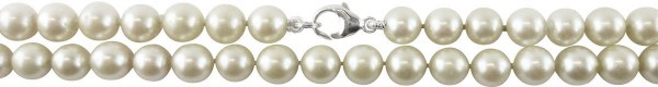 Perlenkette – Perlencollier Sterling Silber 925 japanische Akoyazuchtperlen