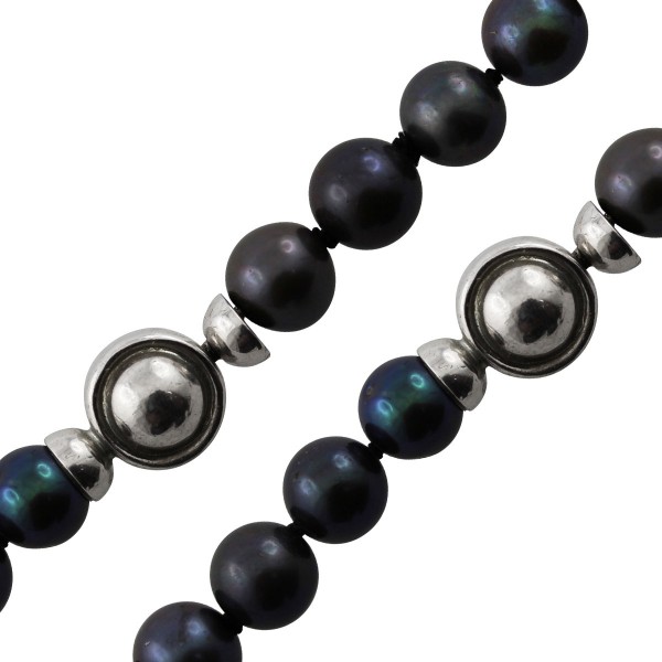 Perlenkette – Perlencollier chinesische Süßwasserzuchtperlen mit Magnetverschluss
