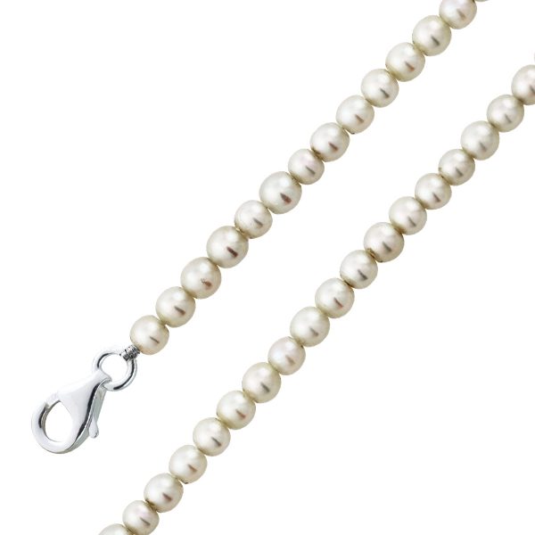 Perlenkette – Perlencollier Silberschliesse 925