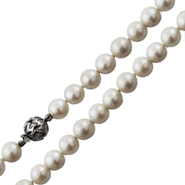 Perlenkette – Perlencollier japanische Akoyazuchtperlen