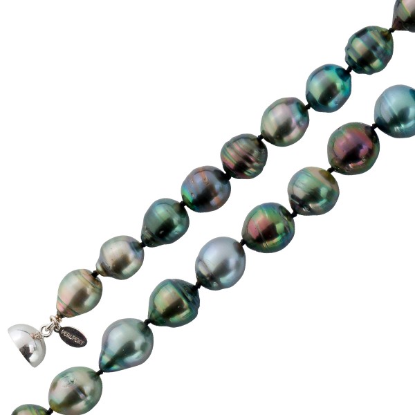 Perlenkette – Perlencollier Sterling Silber 925 Tahitizuchtperle
