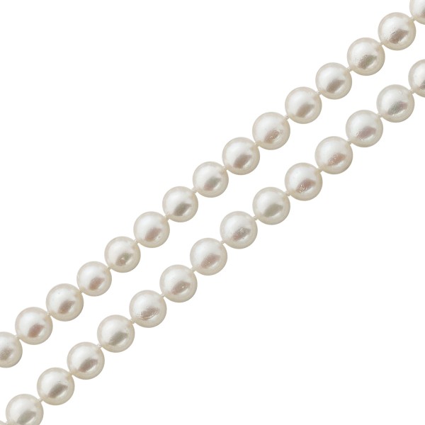 Perlenkette – Perlencollier Gelbgold 585/- japanische Akoyazuchtperle