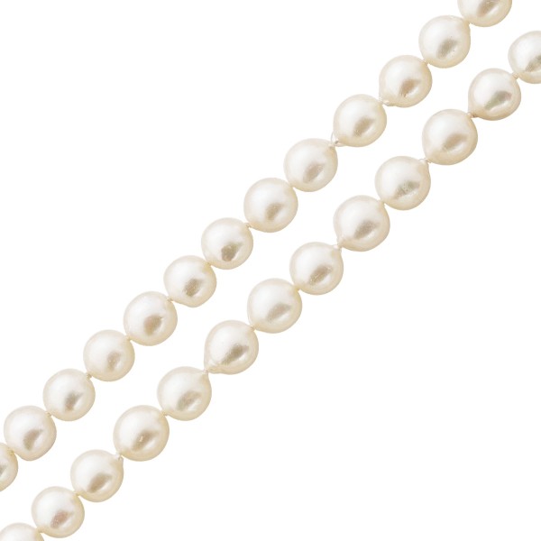 Perlenkette – Perlencollier Gelbgold 585 japanische Akoyazuchtperlen