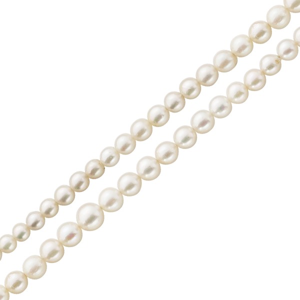 Perlenkette – Perlencollier Gelbgold 333 japanische Akoyazuchtperle