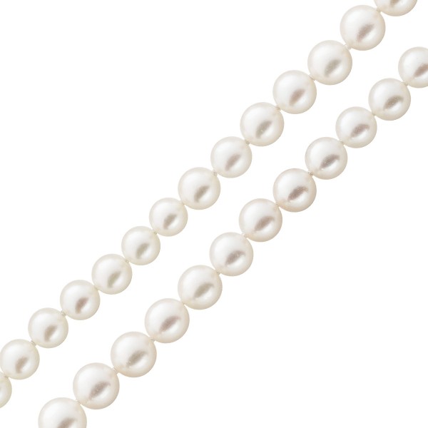 Perlenkette – Perlencollier japanische Akoyazuchtperlen Gelbgold 585