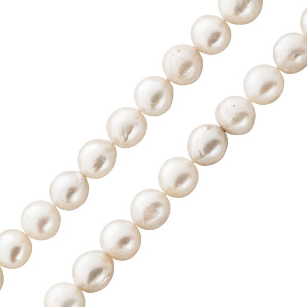 Perlenkette – Perlencollier japanische Akoyazuchtperlen Gelbgold 585