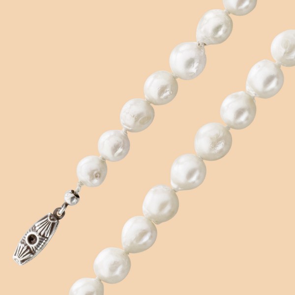 Perlenkette – Perlencollier Akoyazuchtperle Silber Sterlingsilber 835 41cm