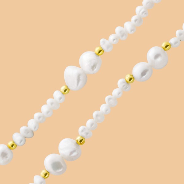 Perlenkette – Perlencollier chinesische Süßwasserzuchtperlen