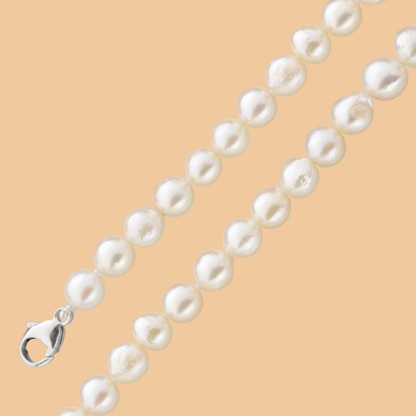 Perlenkette – Perlencollier Kette Sterling Silber 925 japanische Akoyazuchtperlen