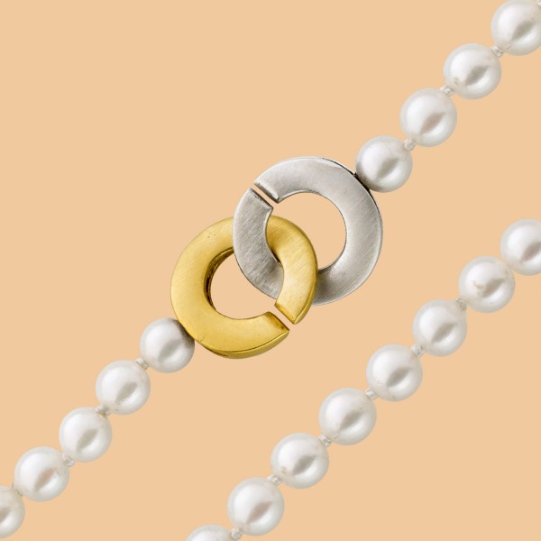Perlenkette – Japanische Akoyazuchtperlenkette runden Akoyazuchtperlen