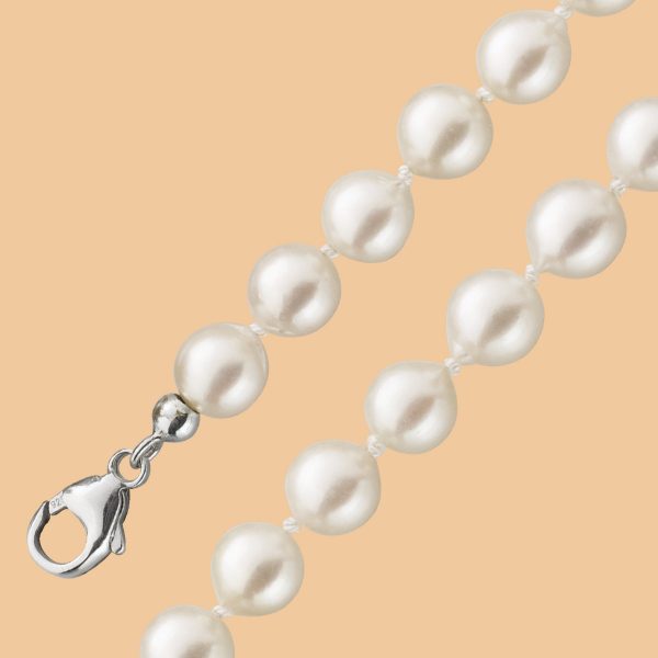 weisse feine Perlenkette – Japanische Akoyazuchtperlenkette Akoyazuchtperlen