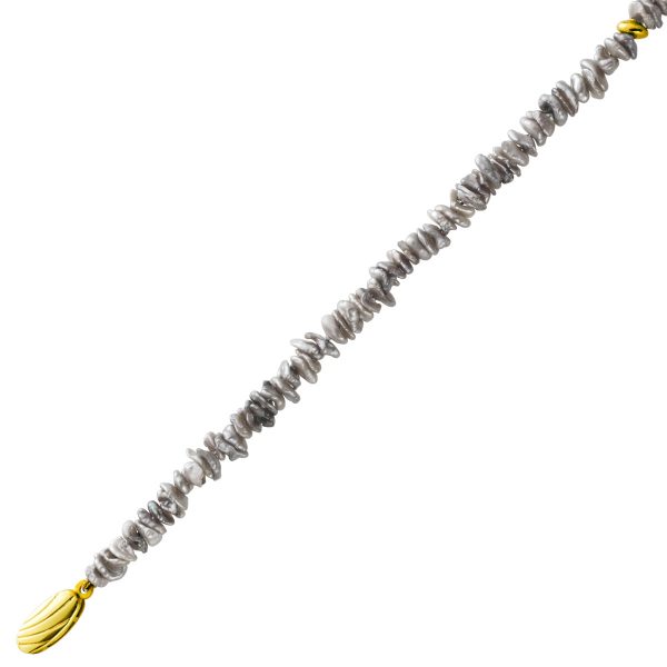 Jap. Keshy Perlen,Gold Rundellen 585 und Verschluss in Gelbgold 585, 43cm