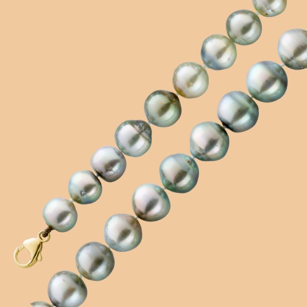 Perlenkette – Tahiti-Zuchtperlen-Perlencollier, 44cm