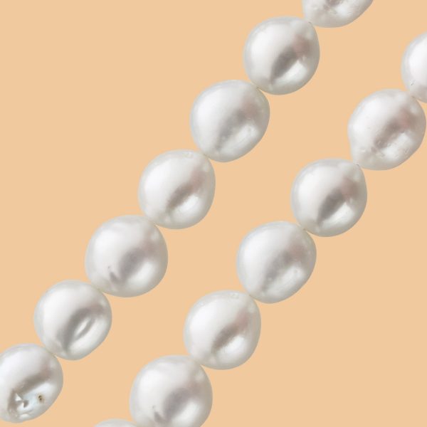 Perlenkette Südseeperlen Südseezuchtperlen weisse grosse Perlen 9,2-12,3mm