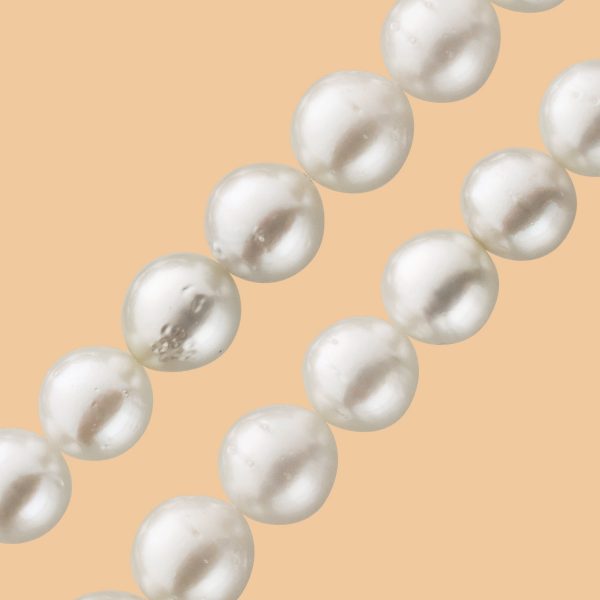 Perlenkette Südseeperlen grosse weisse Perlen Südseezuchtperlen 10-12,8mm