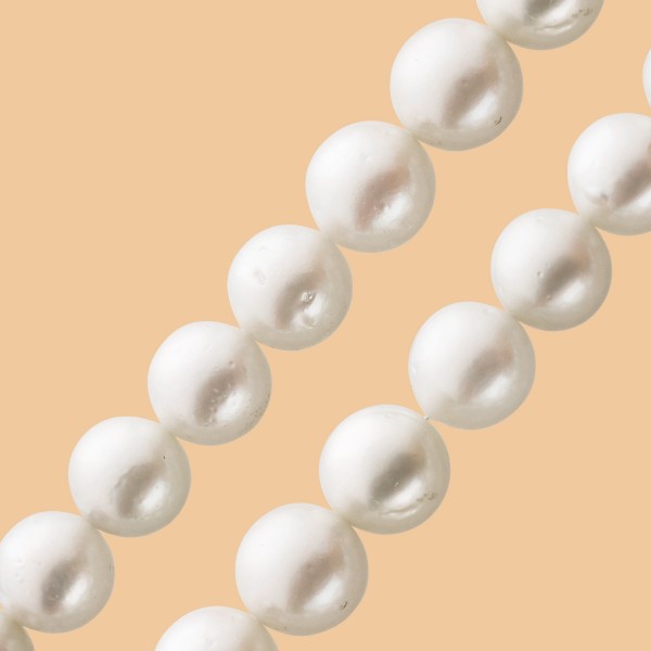 Perlenkette Südseeperlen grosse weisse Perlen Südseezuchtperlen 9,5-13mm