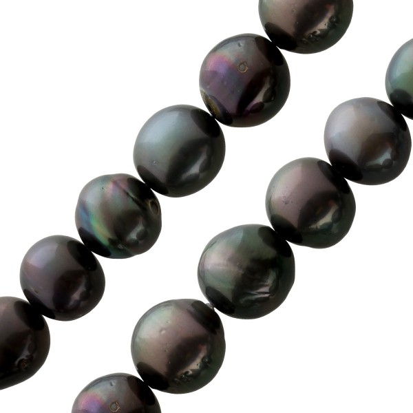 Tahitiperlenkette Tahitiperlen grosse schwarze Perlen 11-14,6mm
