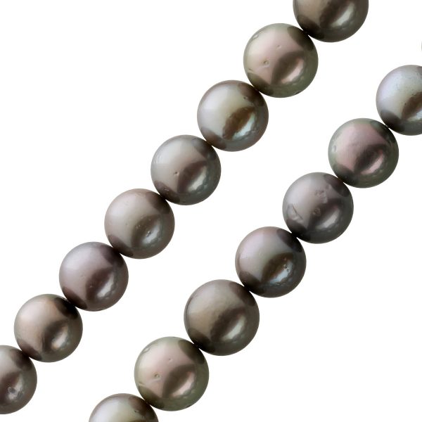Perlenkette Tahitiperlen grosse schwarze graue Perlen Perlenschmuck 9-11,5mm