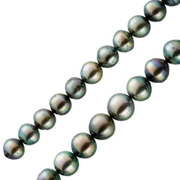Perlenkette 43cm 11mm Tahiti Perlen Karabiner