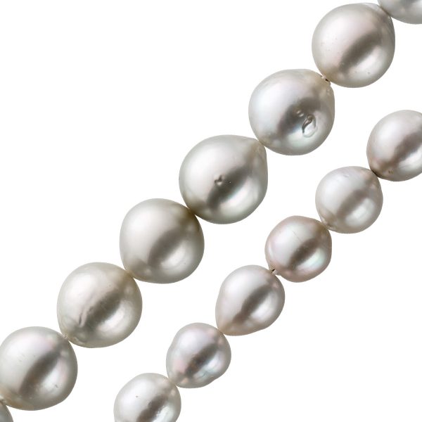 Südseezuchtperlen Kette 43cm 12mm Perlen Barock