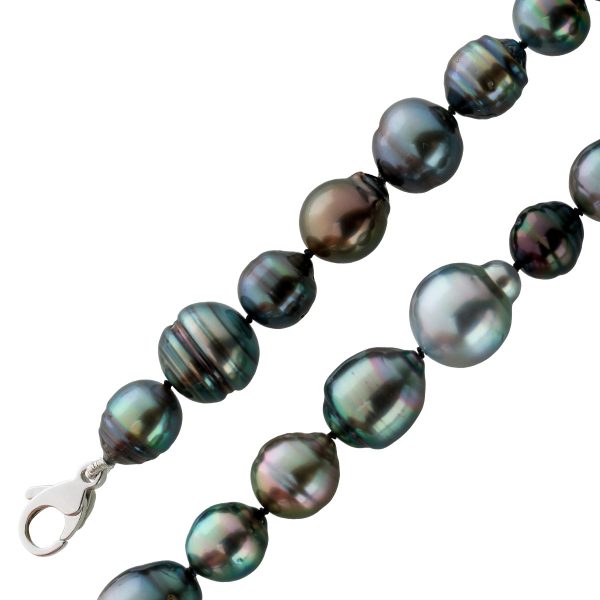 Perlenkette feinste Barocke Tahitiperlen 9,5-12,5mm