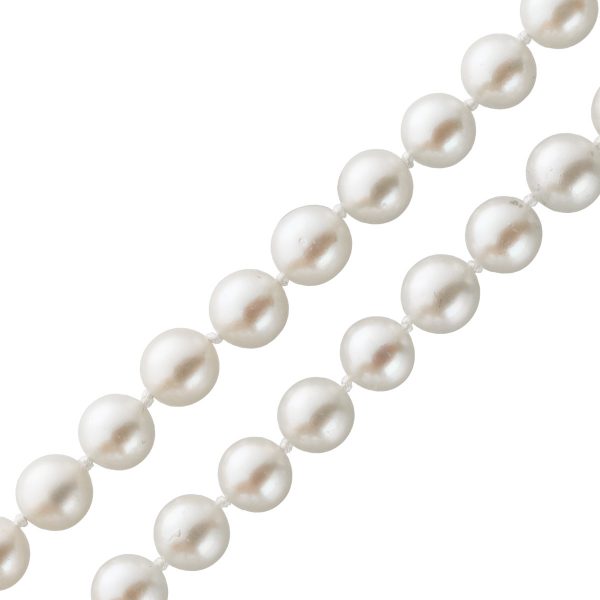 Perlenkette Japanische Akoyaperlen 7,1-7,4mm endlos geknüpft