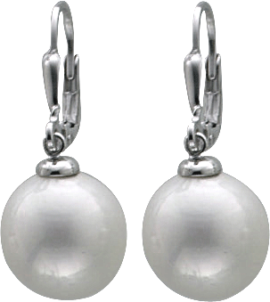 Ohrringe – Ohrhänger Sterling Silber 925 synthetische Perlen