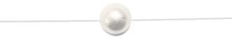 Unsichtbare Perlenkette – japanische Akoyazuchtperlen Perlencollier 40cm  5 mm großer Akoyaperle Illusion