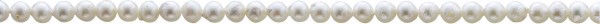Perlenkette – Perlencollier 43 cm, 5,5 mm barockfürmige Akoyazucht- perlen mit leichten natür- lichen Fehlern Karabiner in Weißgold 585/-
